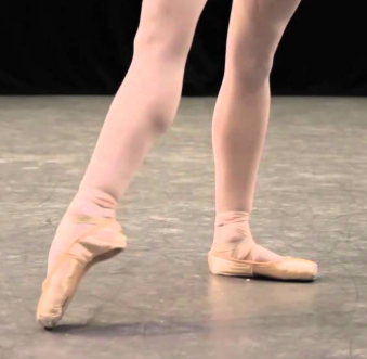 Close-up of ballerina on pointe – showcasing dedication and discipline in the performing arts
